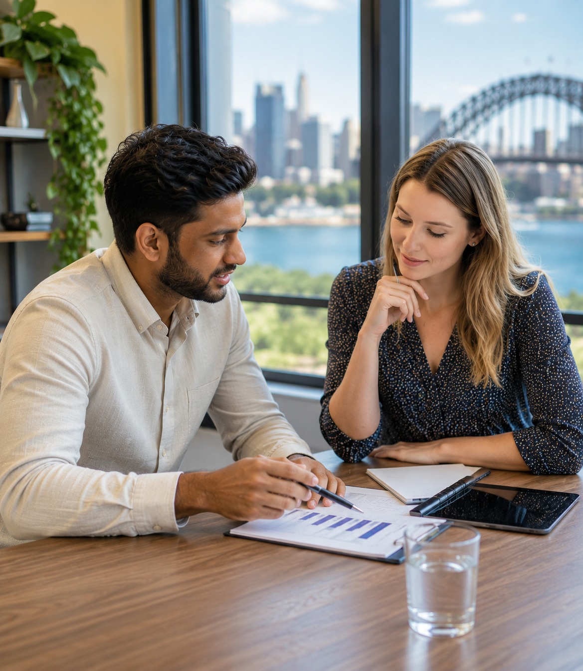 Hamara advisers discussing insurance